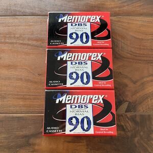 Memorex DBS Type 1 Normal Bias 90 Minute Audio Cassette Tapes Lot Of 3